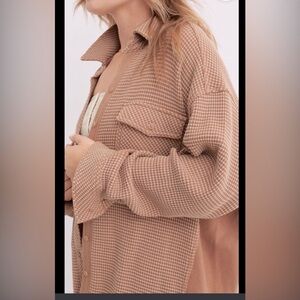 Arie lumber Jane waffle shirt